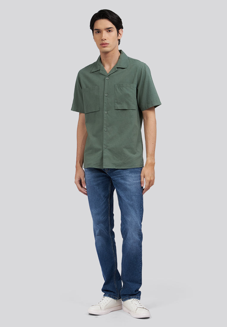 Double Pocket Resort Shirt Dusty Green