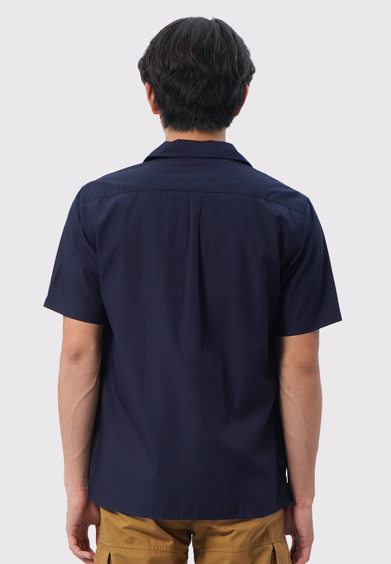 Relaxed Fit Short Sleeve Resort Shirt Navy