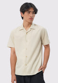 Relaxed Fit Short Sleeve Resort Shirt Beige