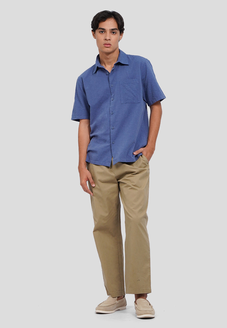 Regular Fit Textured Short Sleeve Shirt