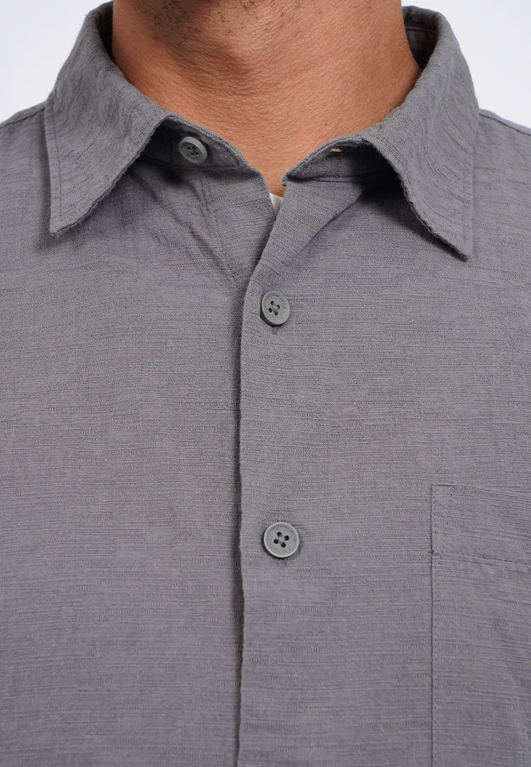 Short Sleeve Textured Shirt