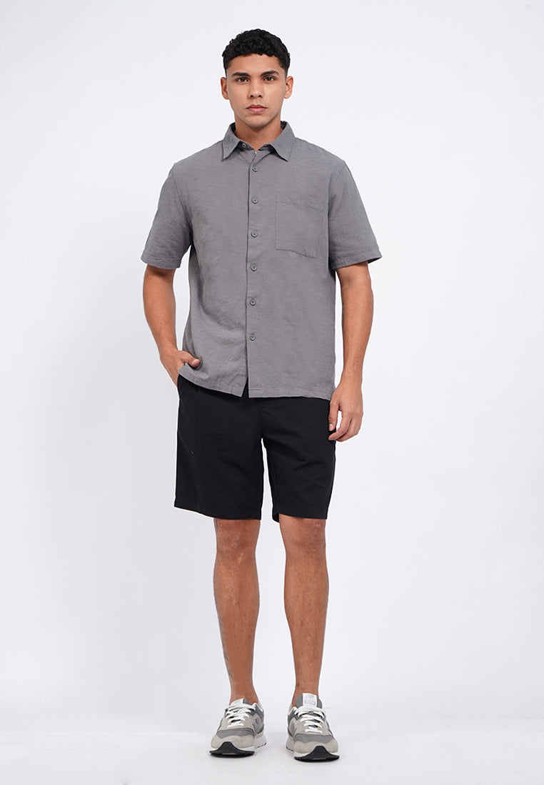 Short Sleeve Textured Shirt