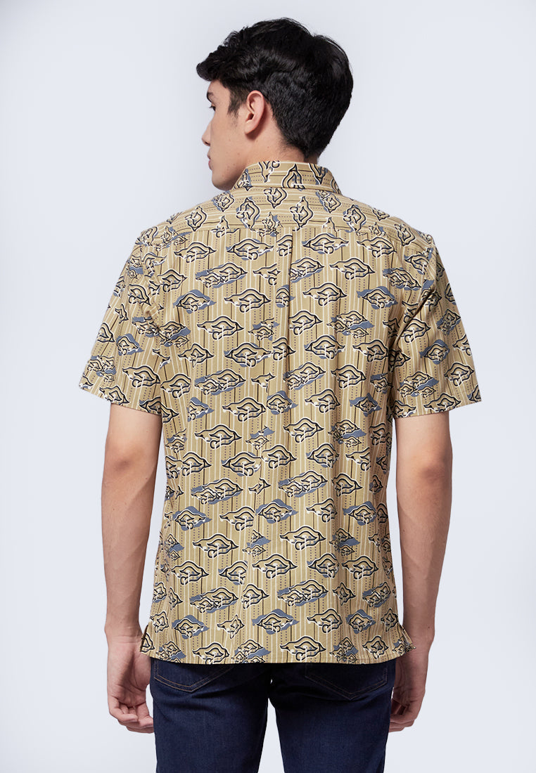 Regular Fit Short Sleeve Batik Shirt