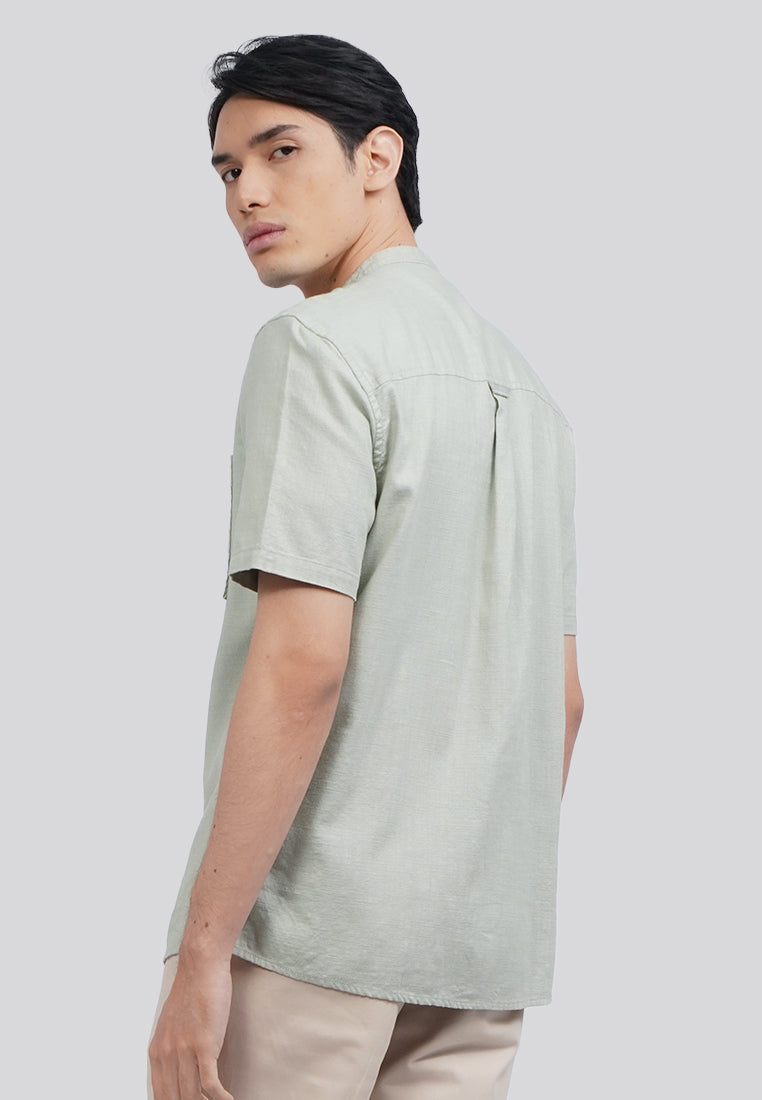 Linen Blend Short Sleeve Koko Shirt Sage