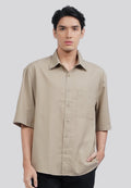 Relaxed Fit Short Sleeve Shirt Taupe