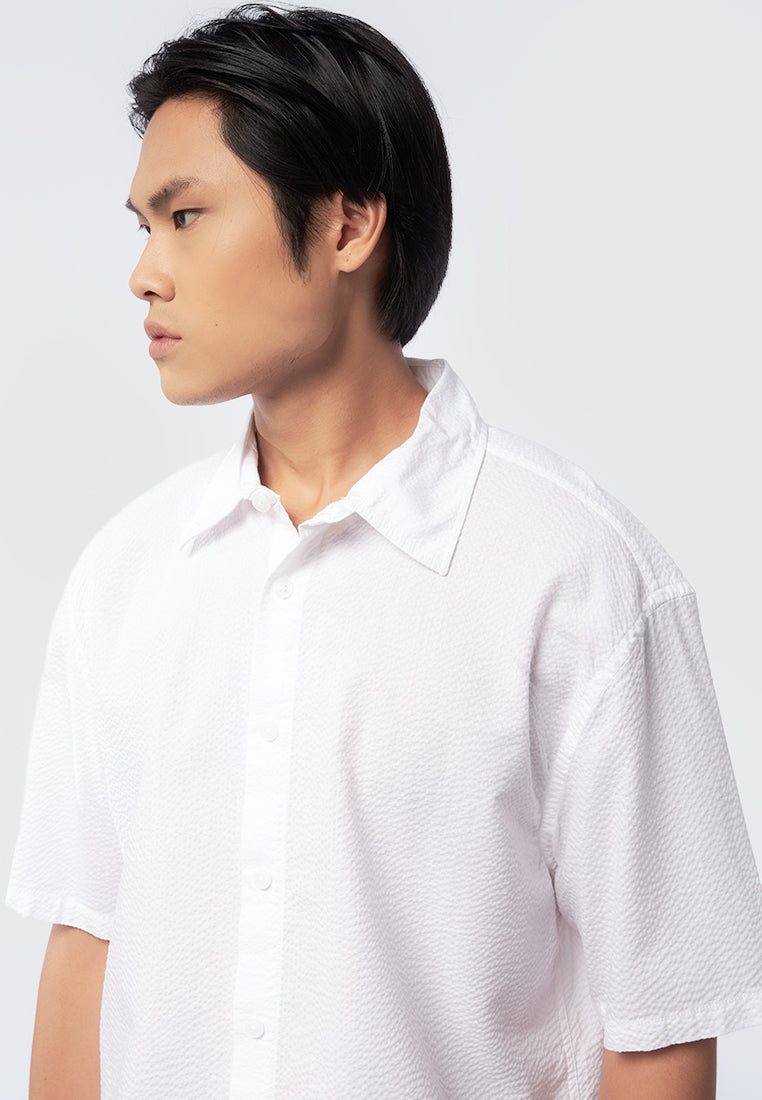Relaxed Fit Short Sleeve Textured Shirt