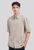 Seersucker Short Sleeve Shirt Grey