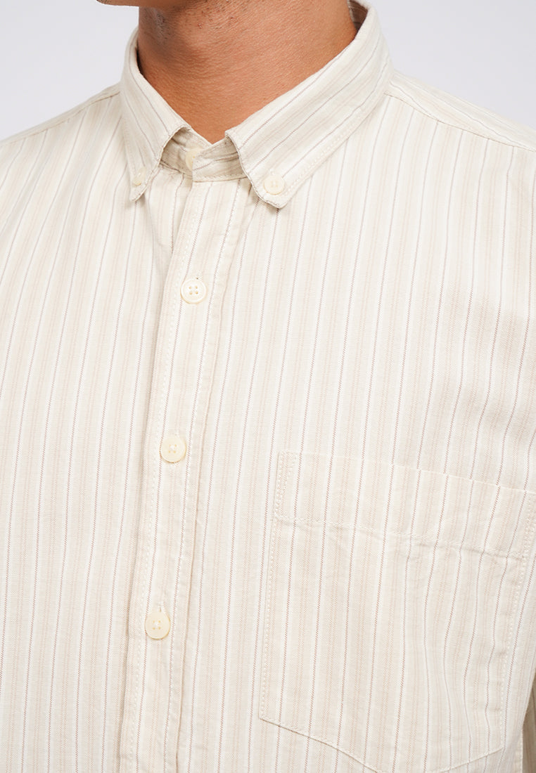 Short Sleeve Oxford Stripes Shirt