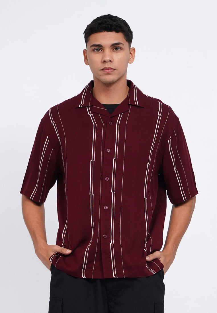 Short Sleeve Stripes Resort Shirt