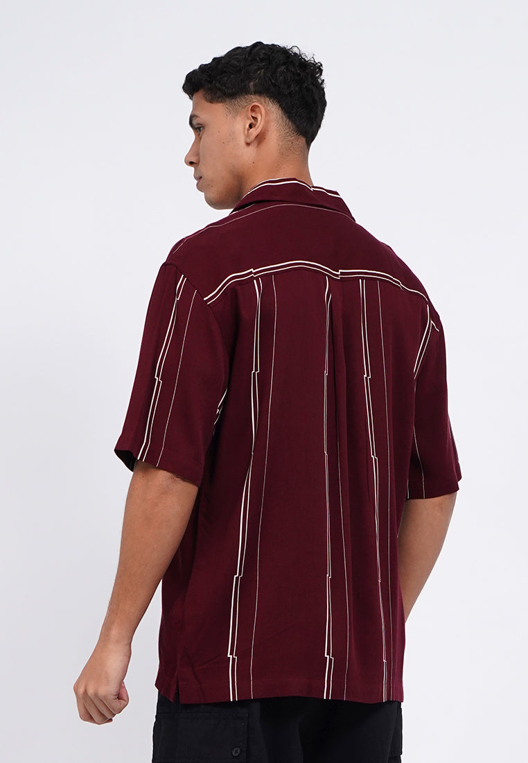 Short Sleeve Stripes Resort Shirt