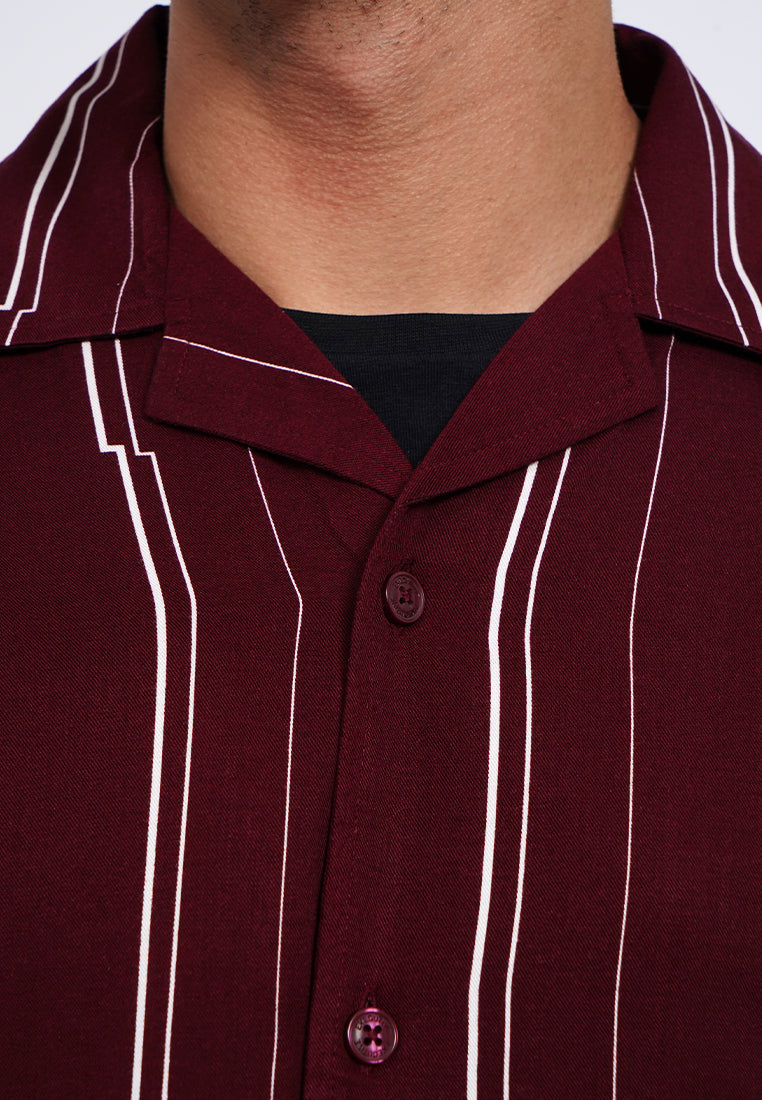 Short Sleeve Stripes Resort Shirt
