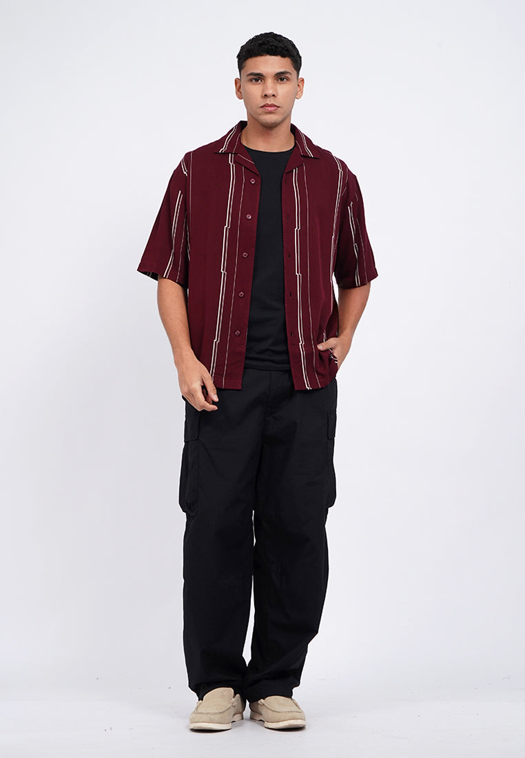 Short Sleeve Stripes Resort Shirt