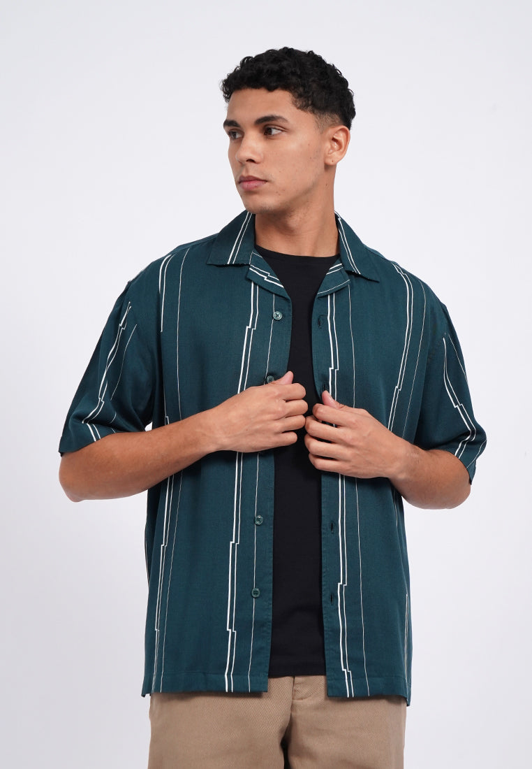 Short Sleeve Stripes Resort Shirt
