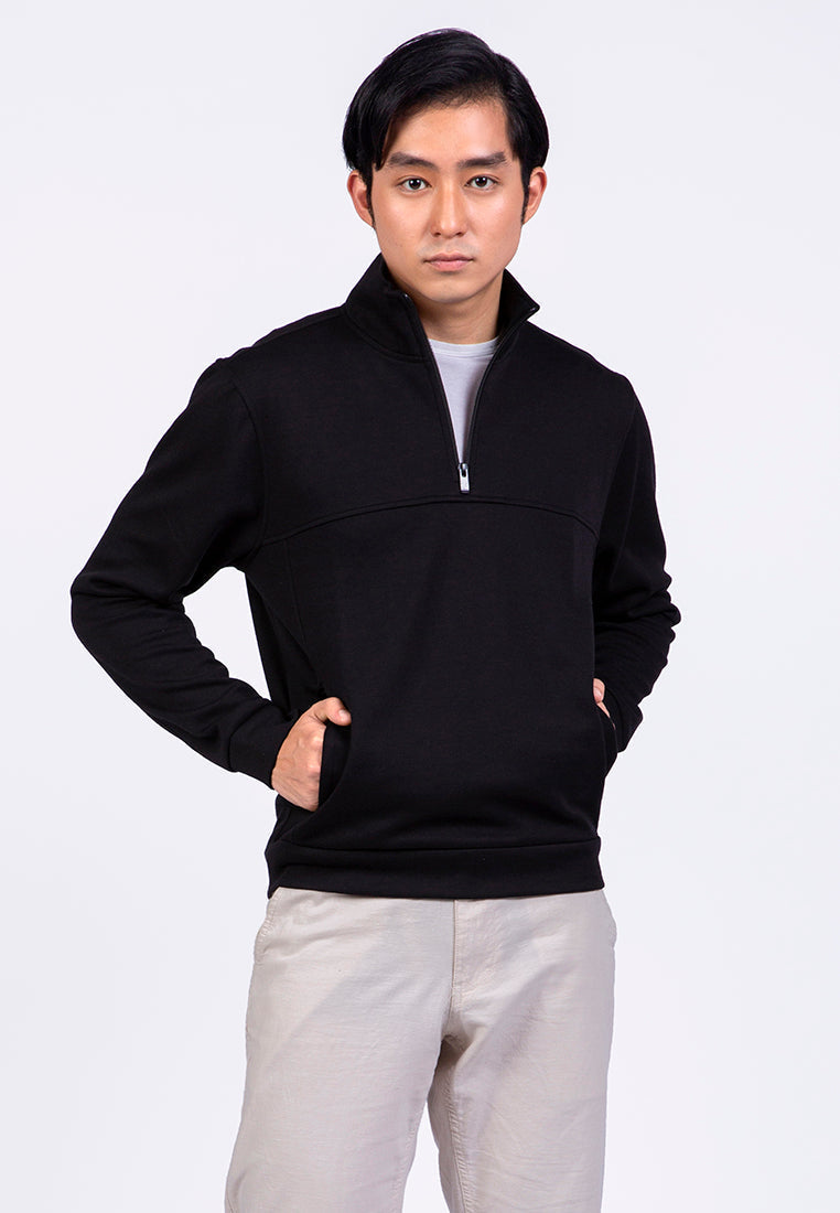 High Neck Long Sleeve Sweatshirt