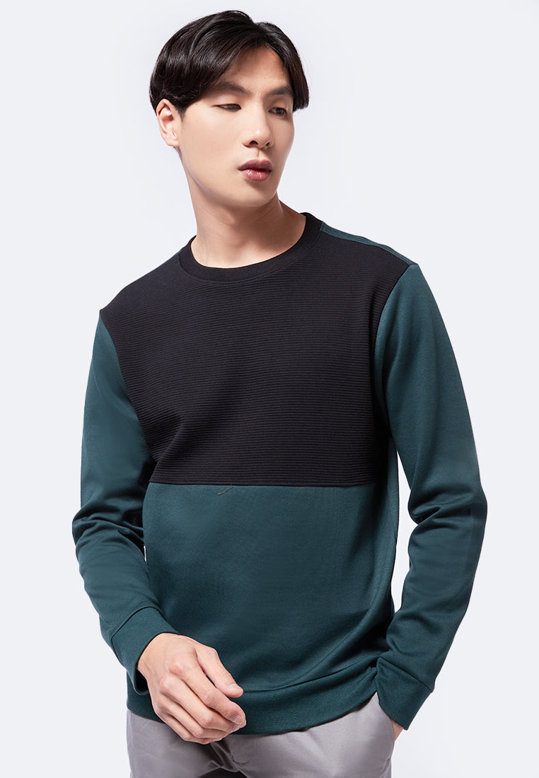 Long Sleeve Color Blocking Sweatshirt