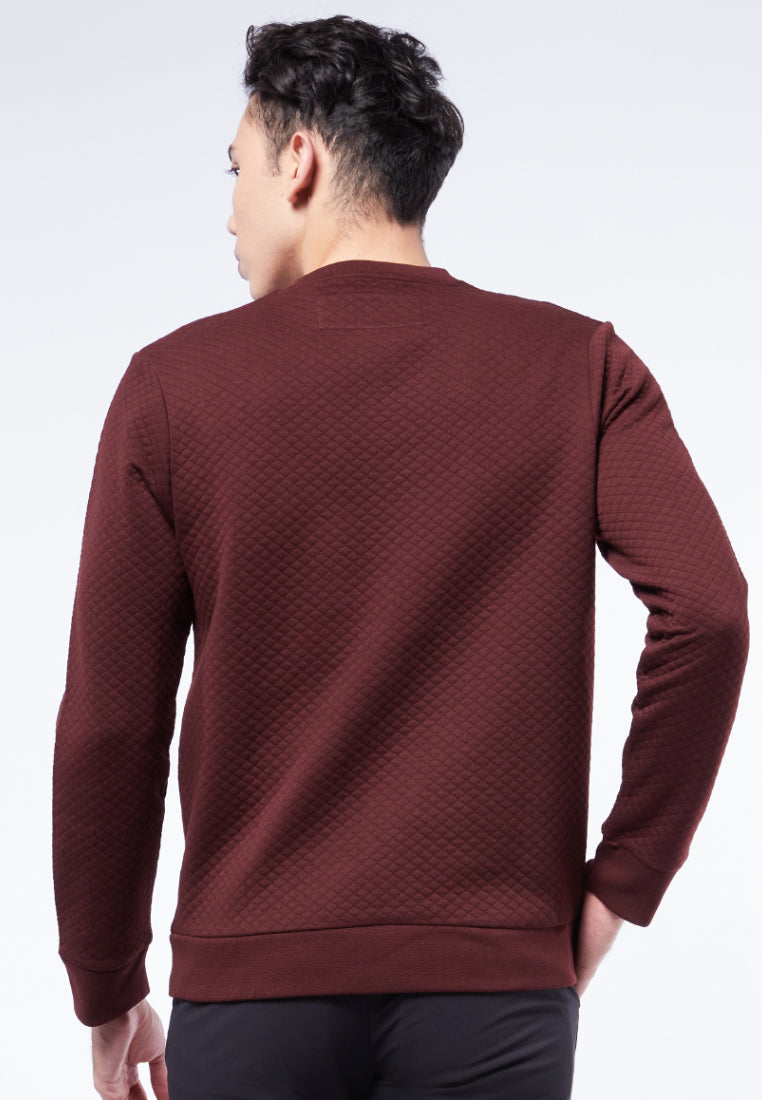 Round Neck Quilted Sweatshirt