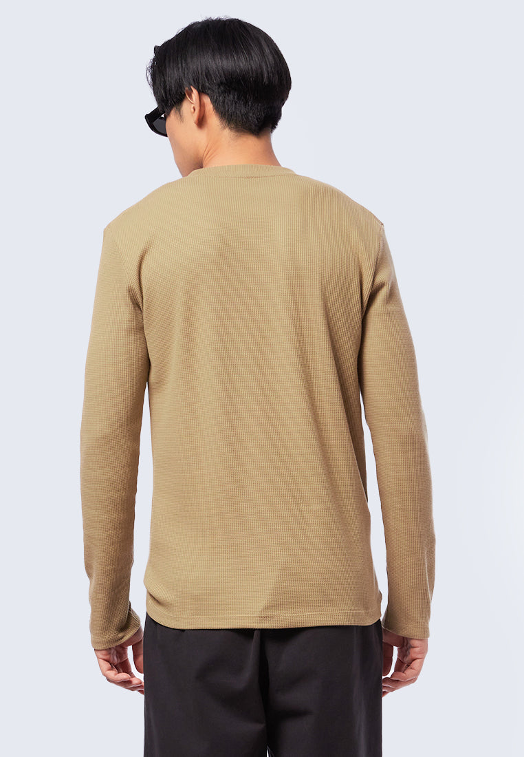 Textured Long Sleeve T-Shirt