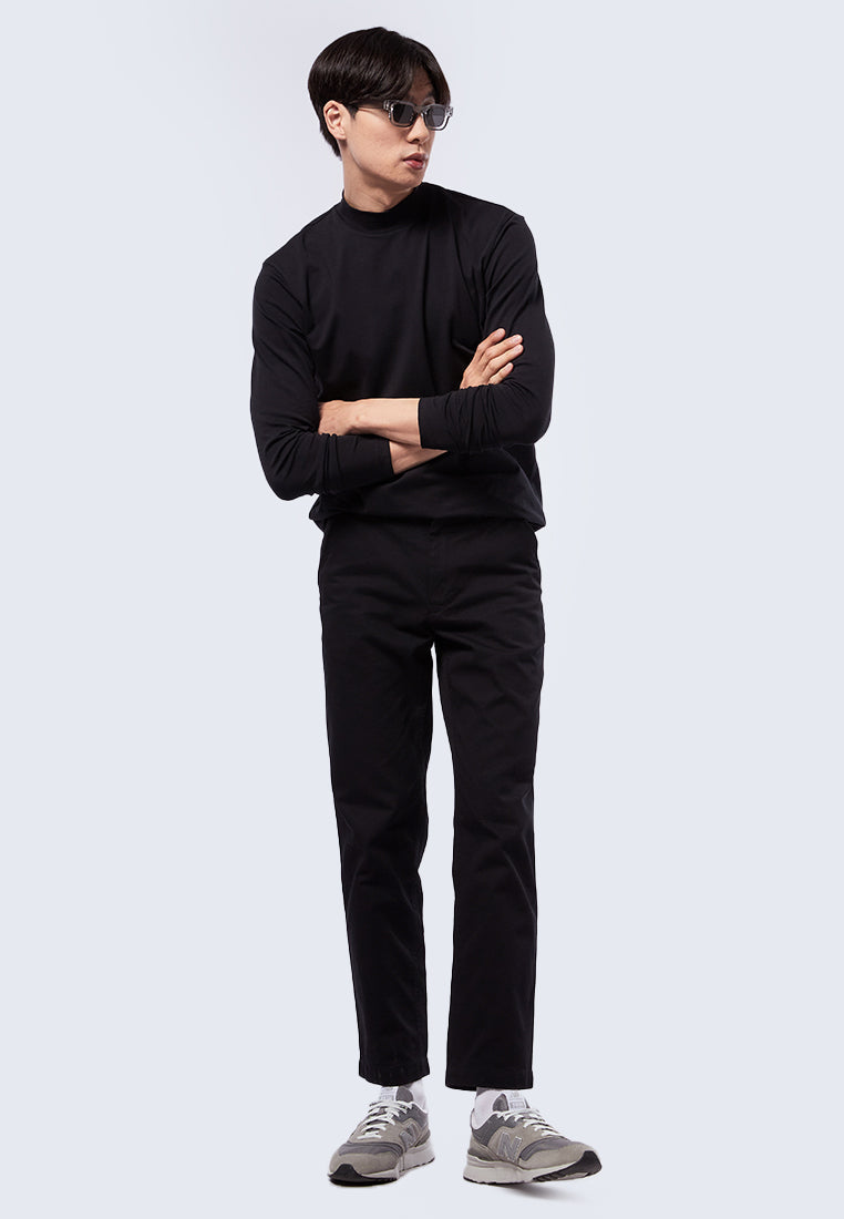 Mock Neck Long Sleeve T-Shirt
