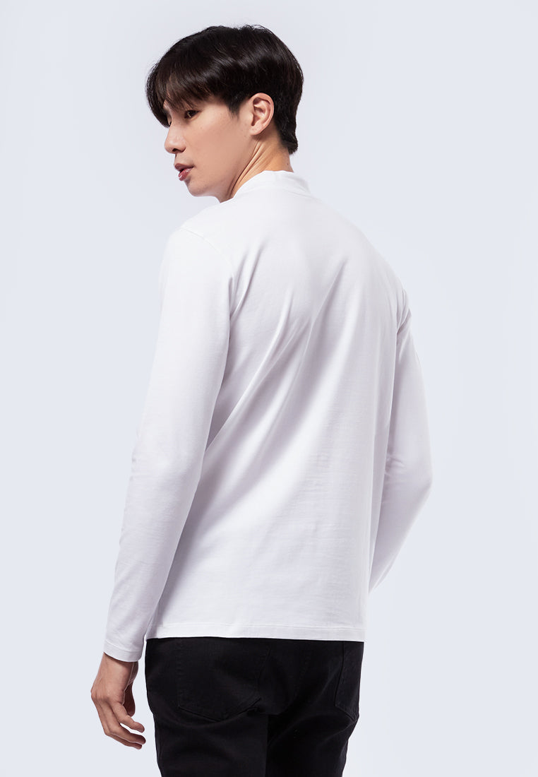 Mock Neck Long Sleeve T-Shirt
