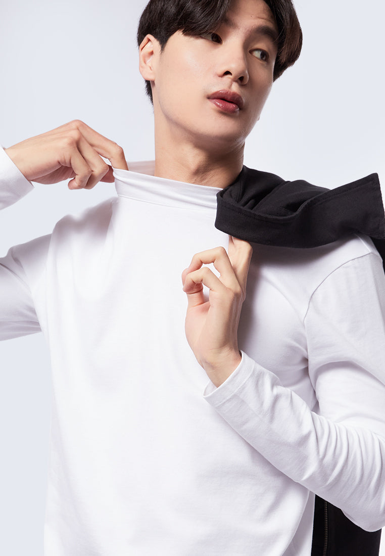 Mock Neck Long Sleeve T-Shirt