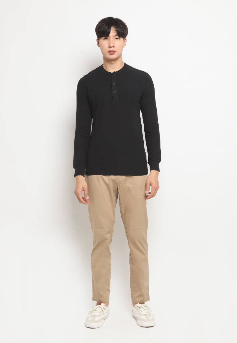 Long Sleeve Henley T-shirt