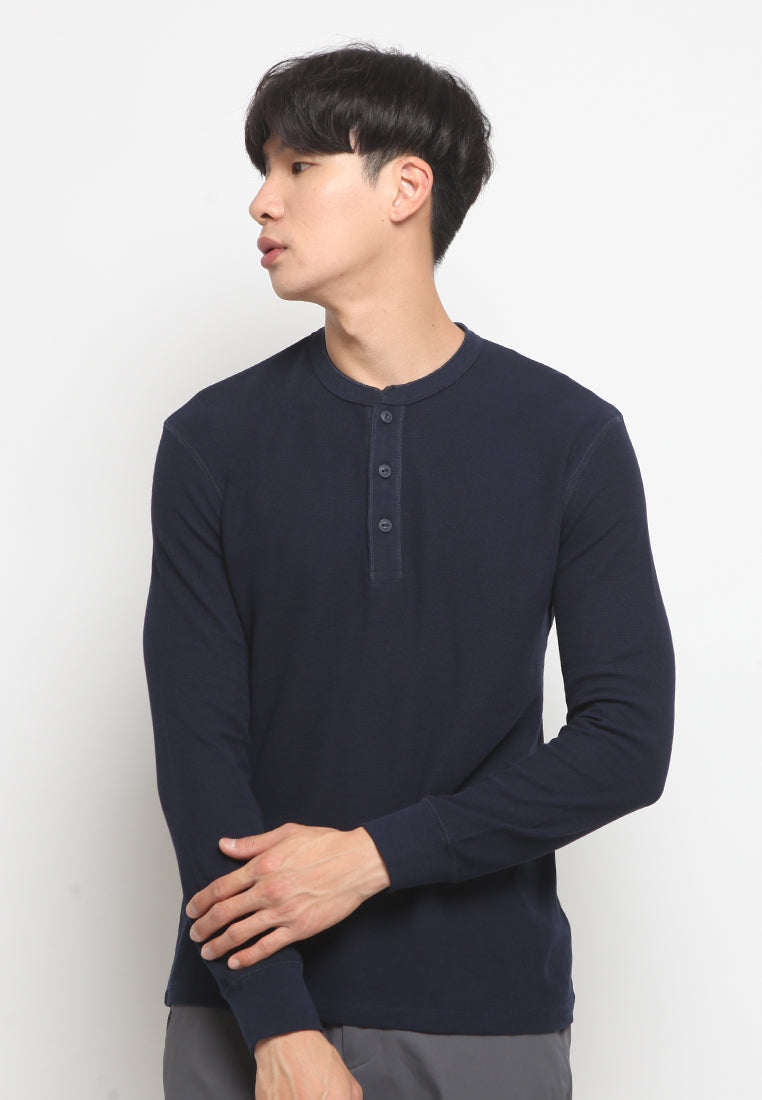 Long Sleeve Henley T-shirt