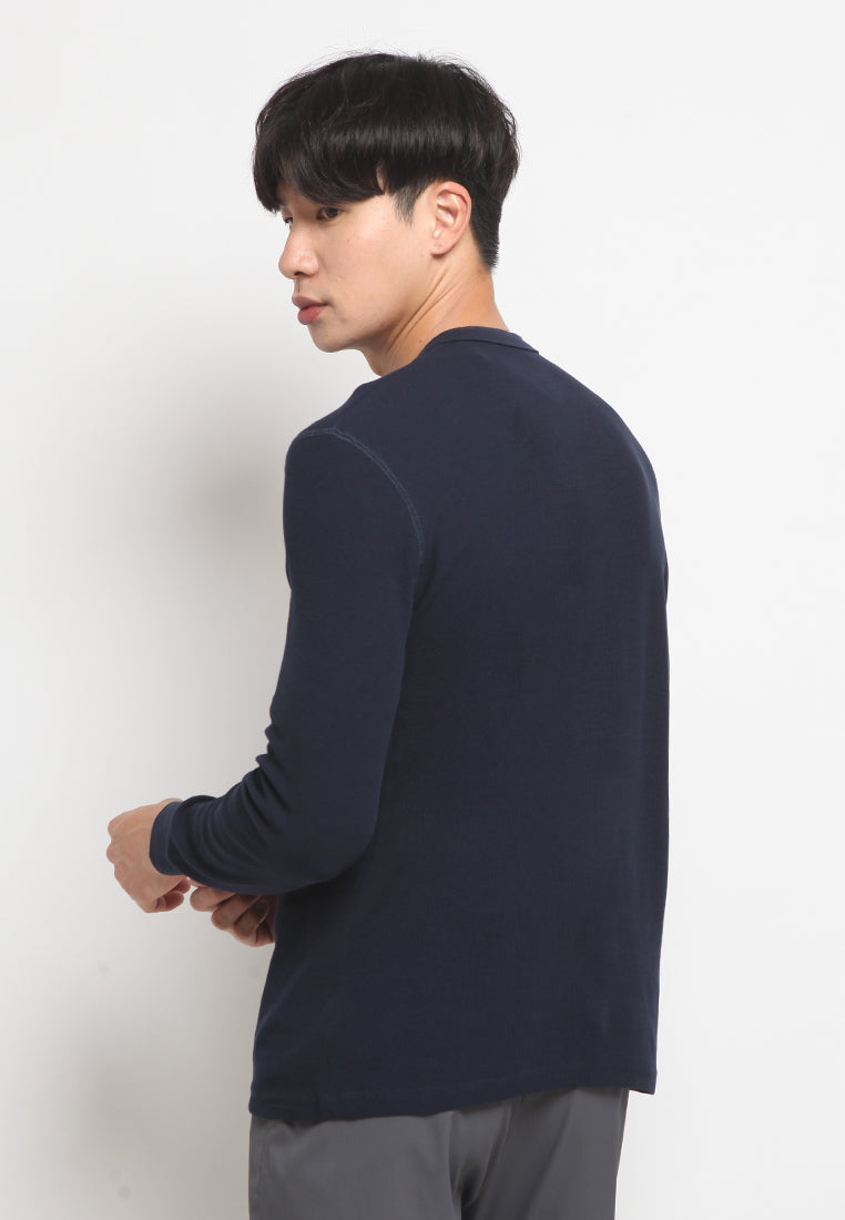 Long Sleeve Henley T-shirt