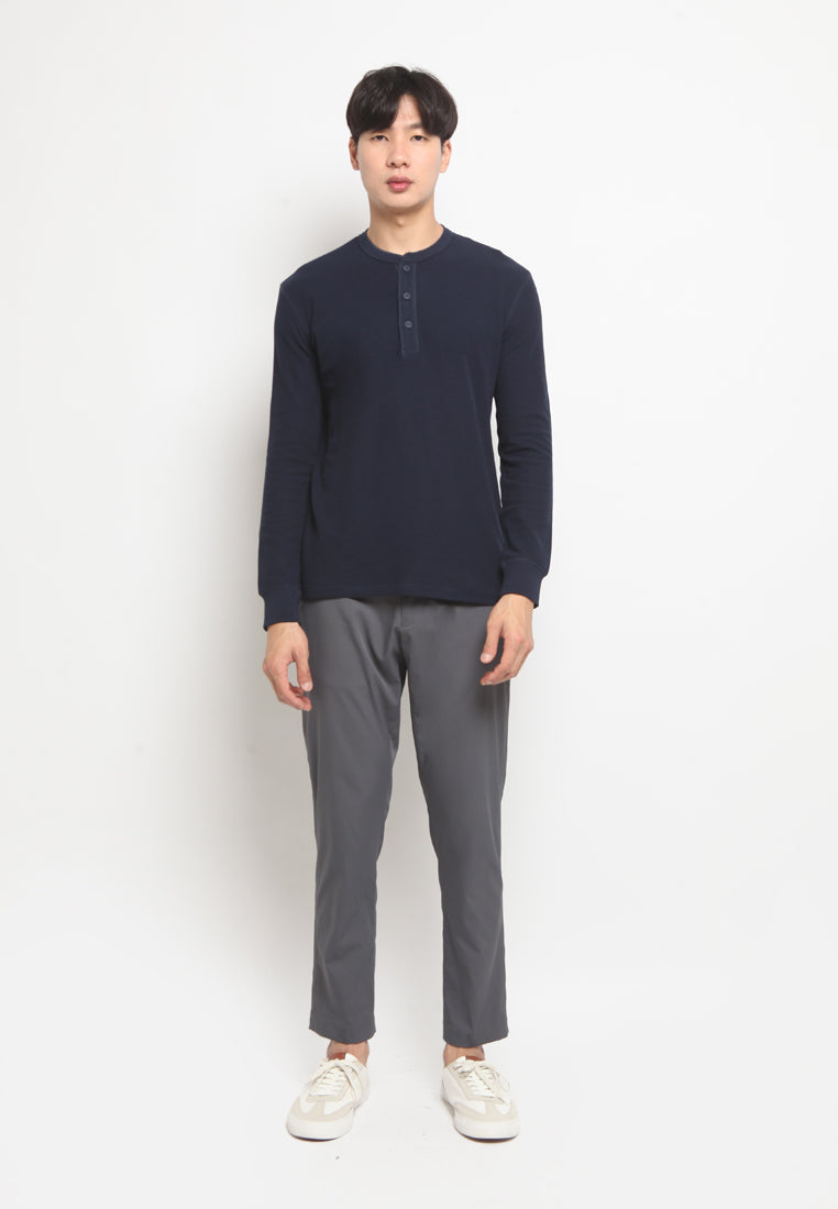 Long Sleeve Henley T-shirt