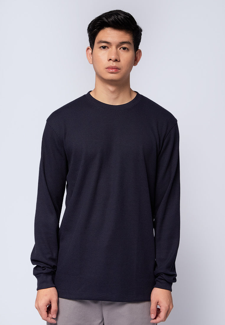 Regular Fit Long Sleeve Waffle T-Shirt