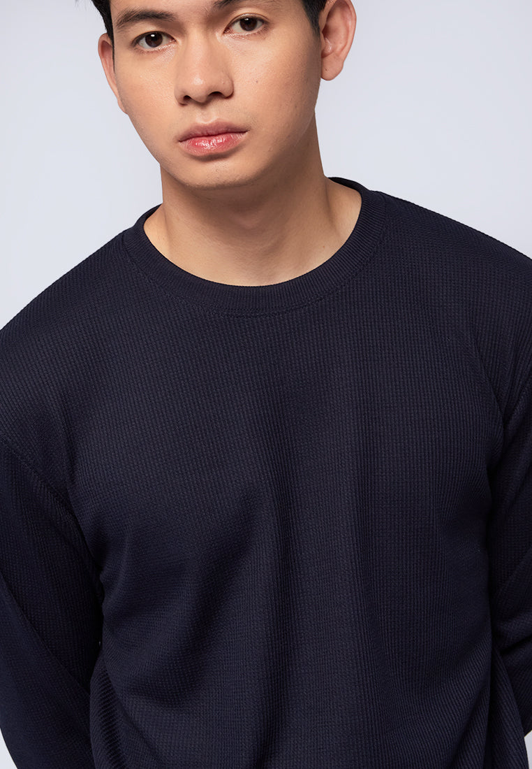 Regular Fit Long Sleeve Waffle T-Shirt