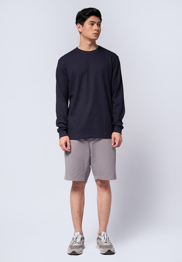 Regular Fit Long Sleeve Waffle T-Shirt