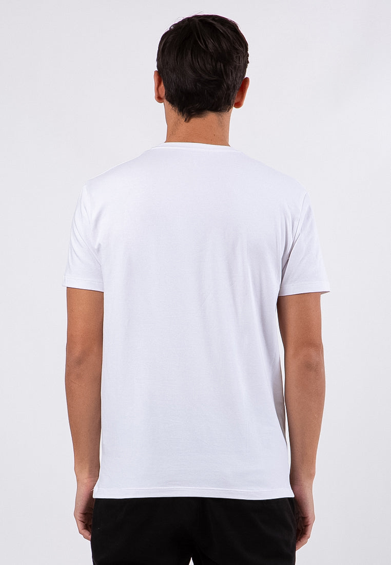 Basic Round Neck Stretch T-Shirt White