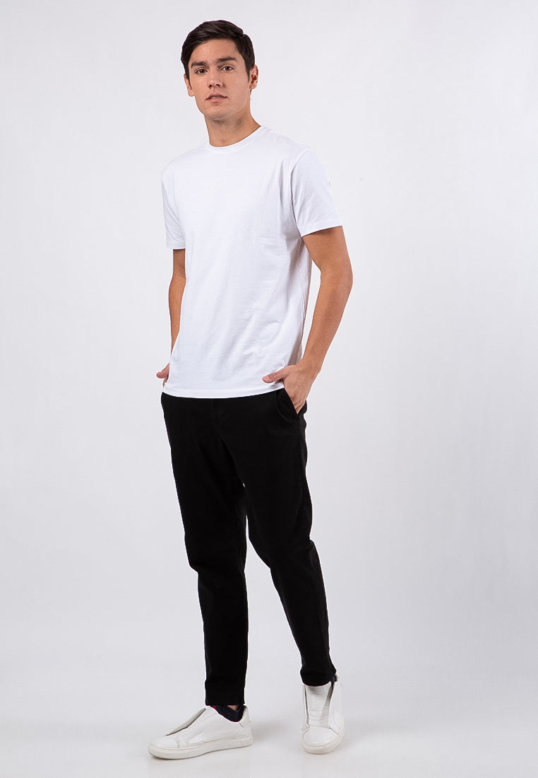 Basic Round Neck Stretch T-Shirt White