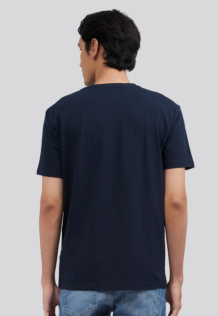 Slim Fit Basic Short Sleeve T-Shirt Navy