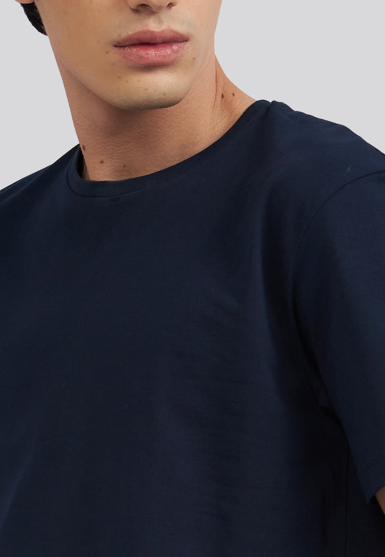 Slim Fit Basic Short Sleeve T-Shirt Navy