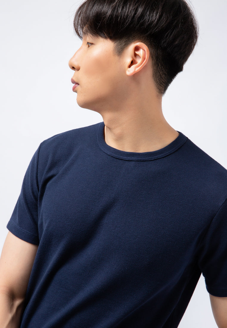 Round Neck Waffle T-shirt