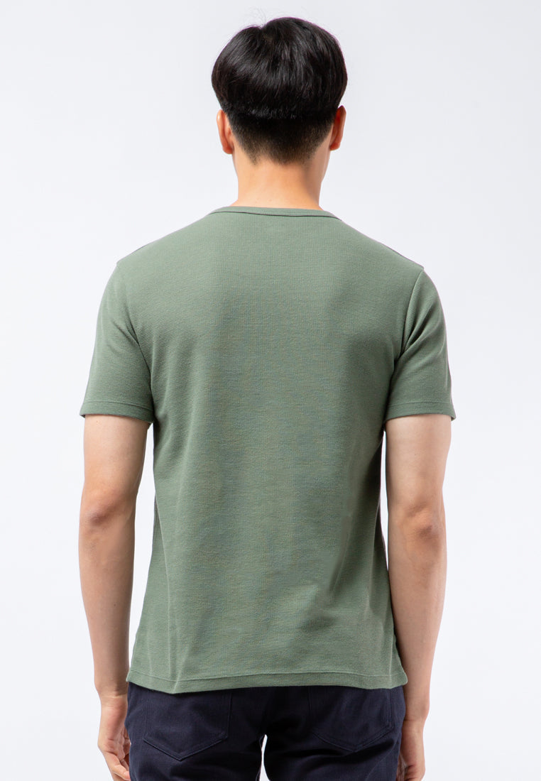 Round Neck Waffle T-shirt