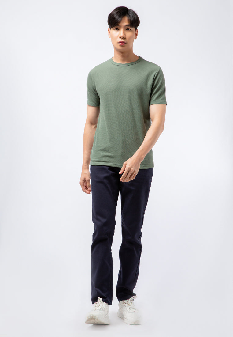 Round Neck Waffle T-shirt