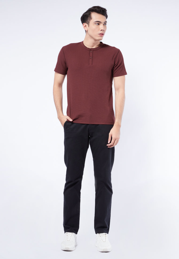 Short Sleeve Henley T-Shirt