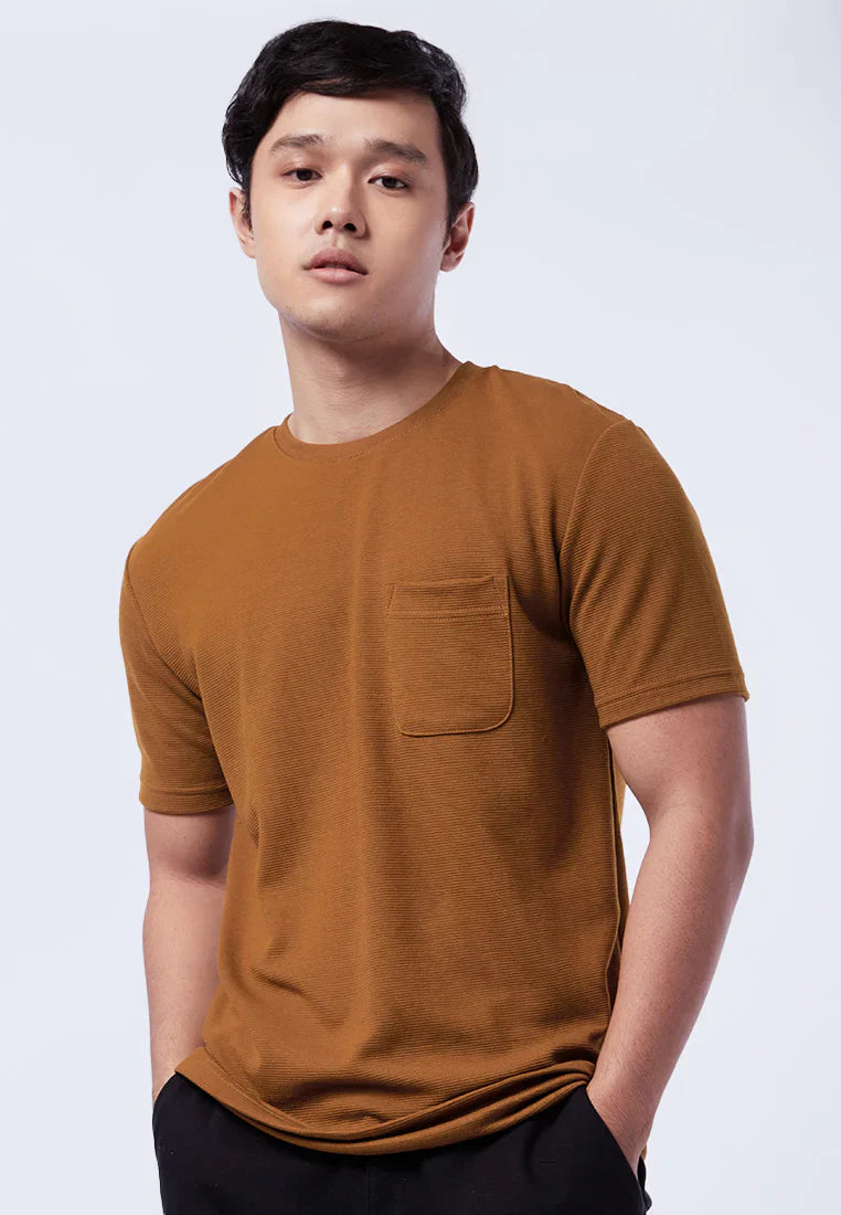 Round Neck T-Shirt with Pocket Details