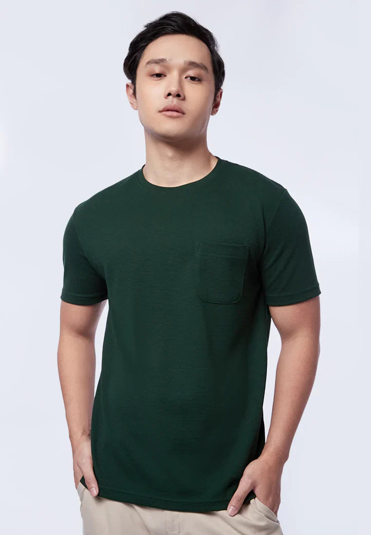 Round Neck T-Shirt with Pocket Details