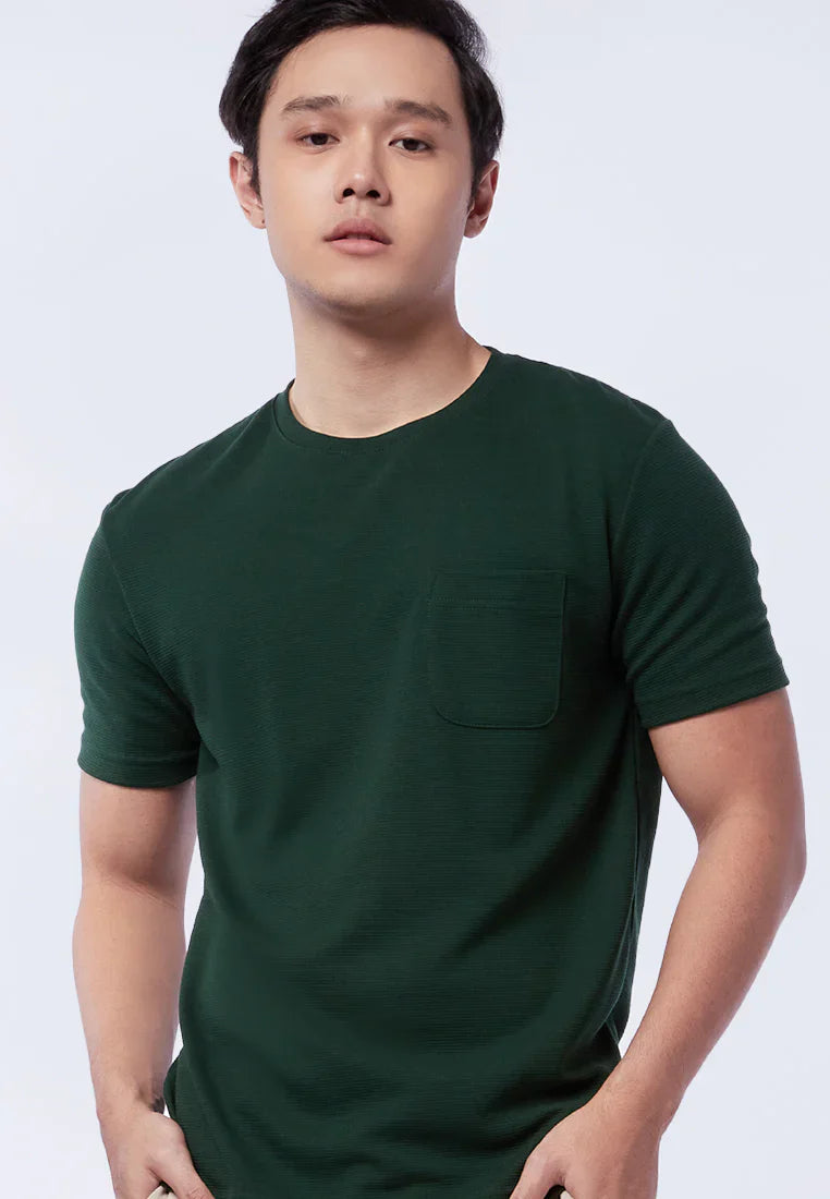 Round Neck T-Shirt with Pocket Details