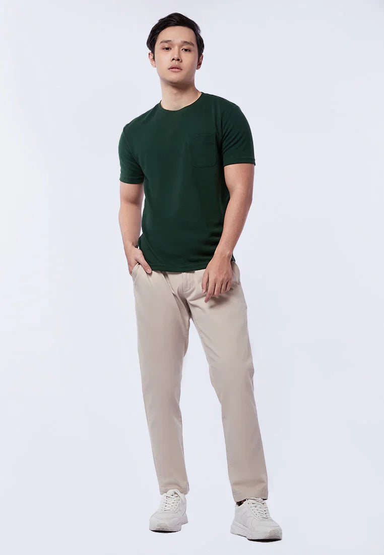 Round Neck T-Shirt with Pocket Details