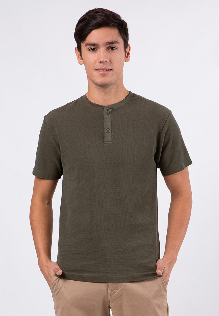 Green Henley Tee