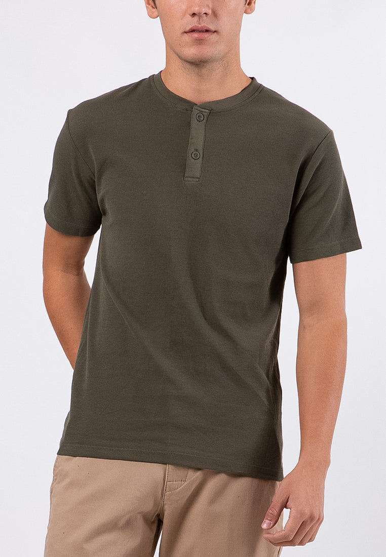 Green Henley Tee