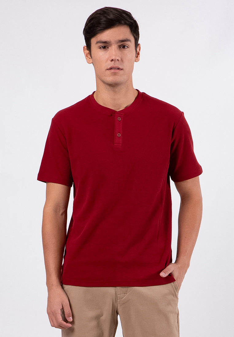 Maroon Henley Tee