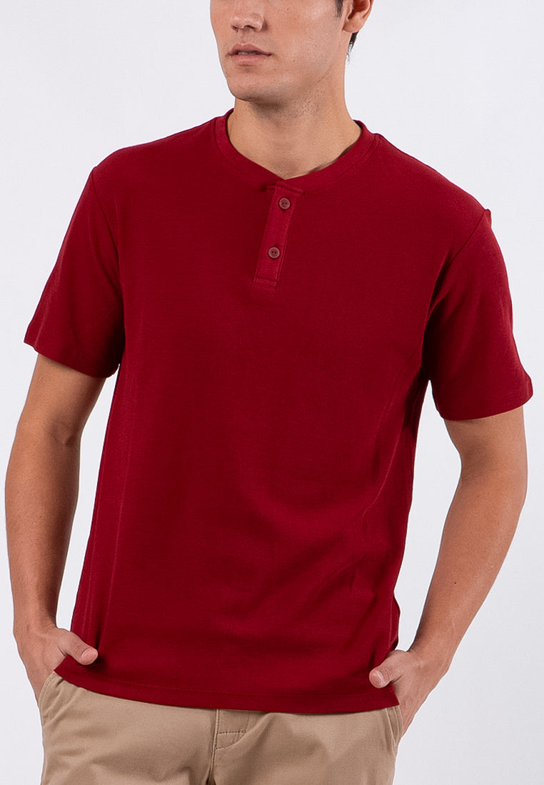 Maroon Henley Tee