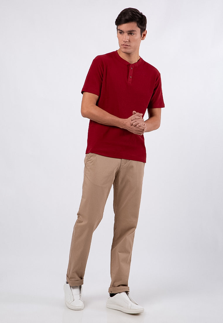 Maroon Henley Tee