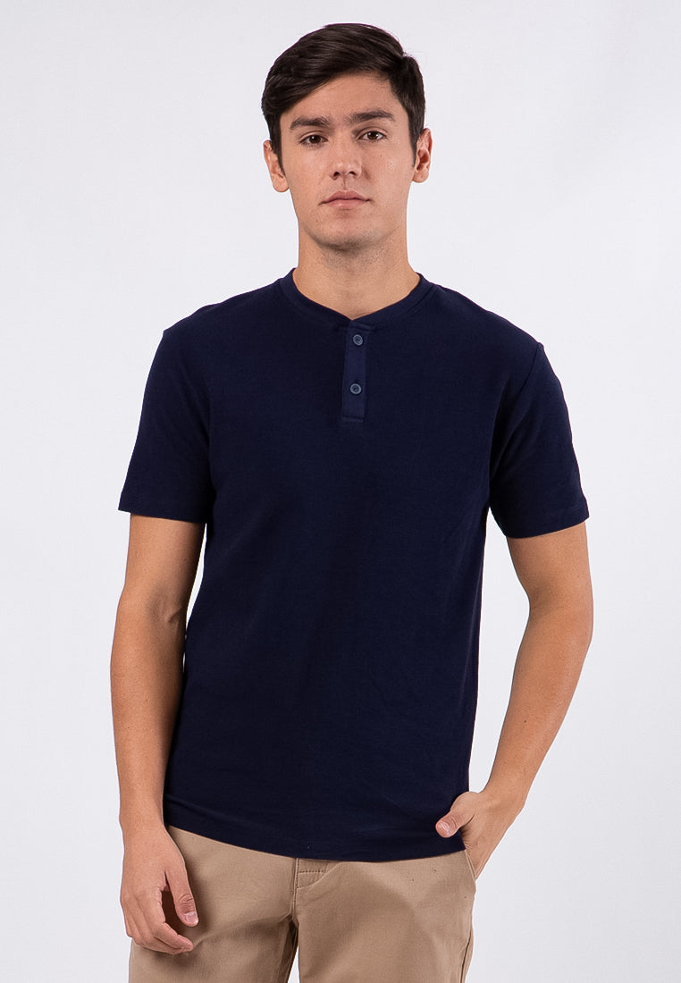 Navy Henley Tee