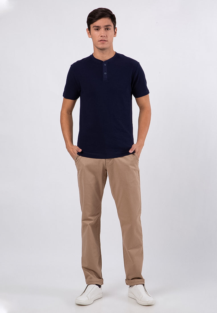 Navy Henley Tee